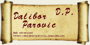 Dalibor Parović vizit kartica